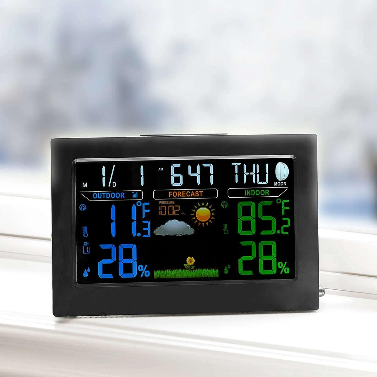 Weather Station Indoor Outdoor Thermometer Digital Display
